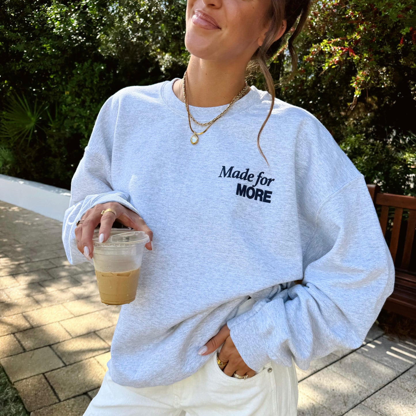 NEW! | "MADE for MORE" CREWNECK | ASH