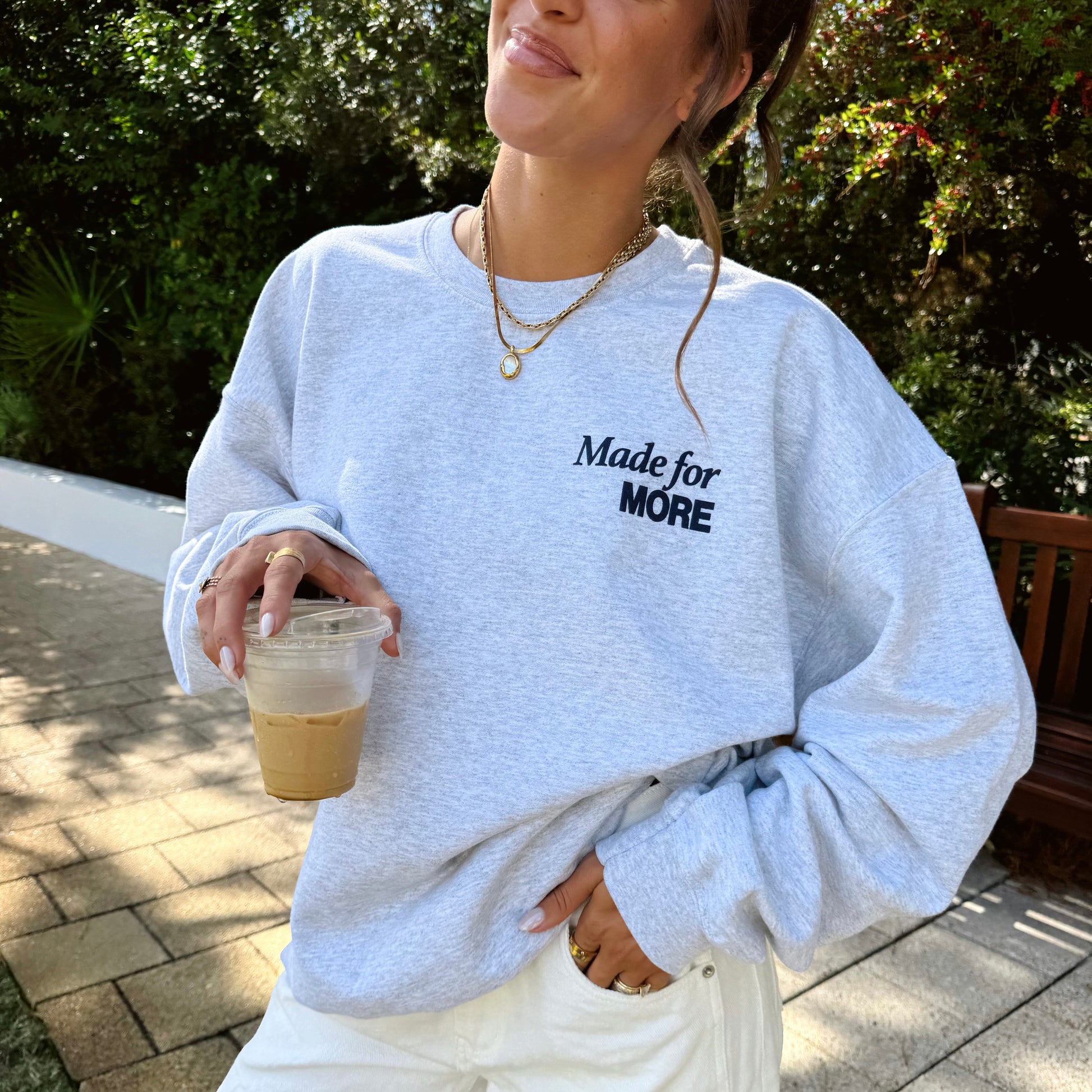 NEW! | "MADE for MORE" CREWNECK | ASH