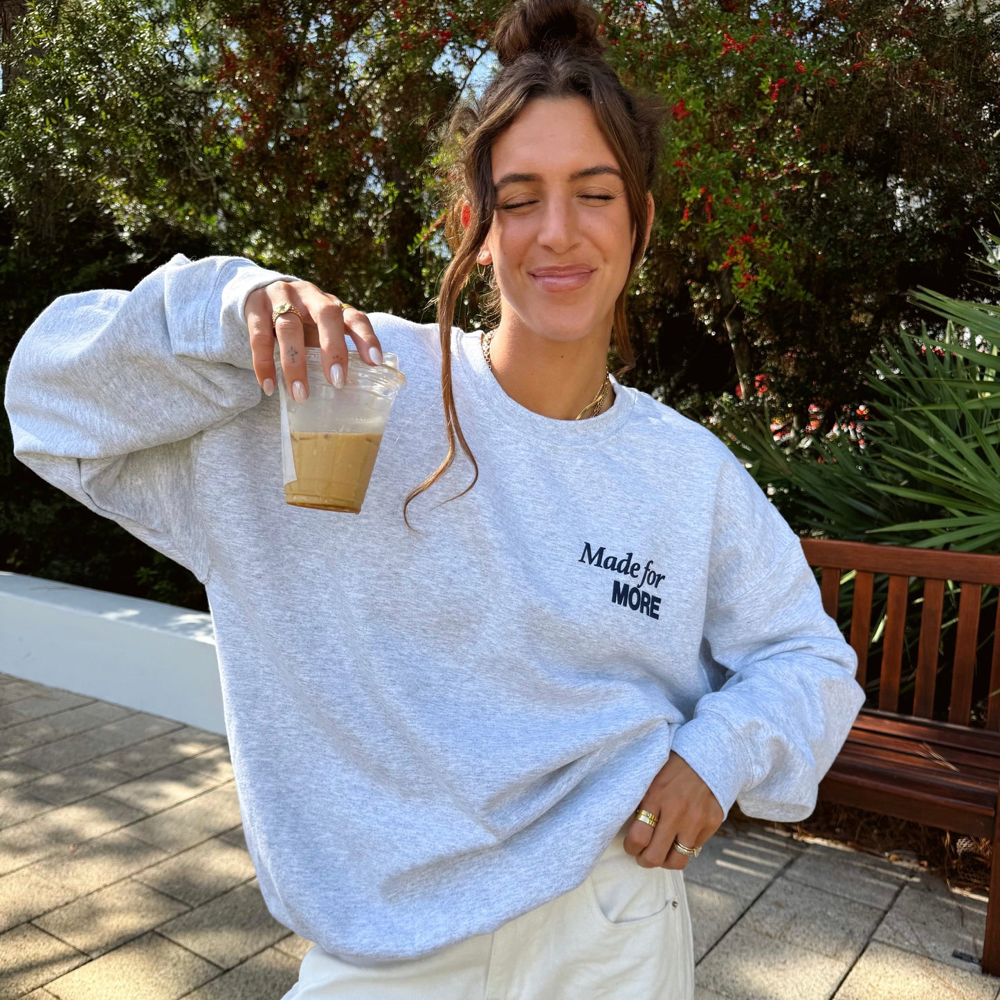 NEW! | "MADE for MORE" CREWNECK | ASH