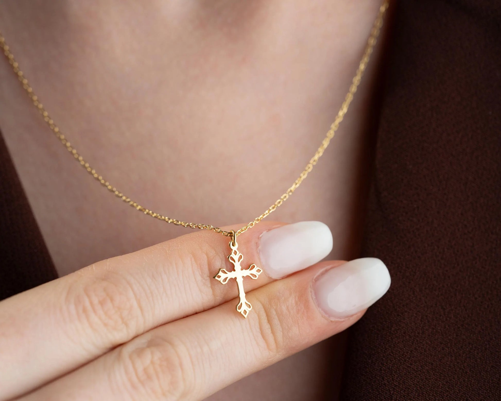 925 Sterling Silver Cross Necklace for Women