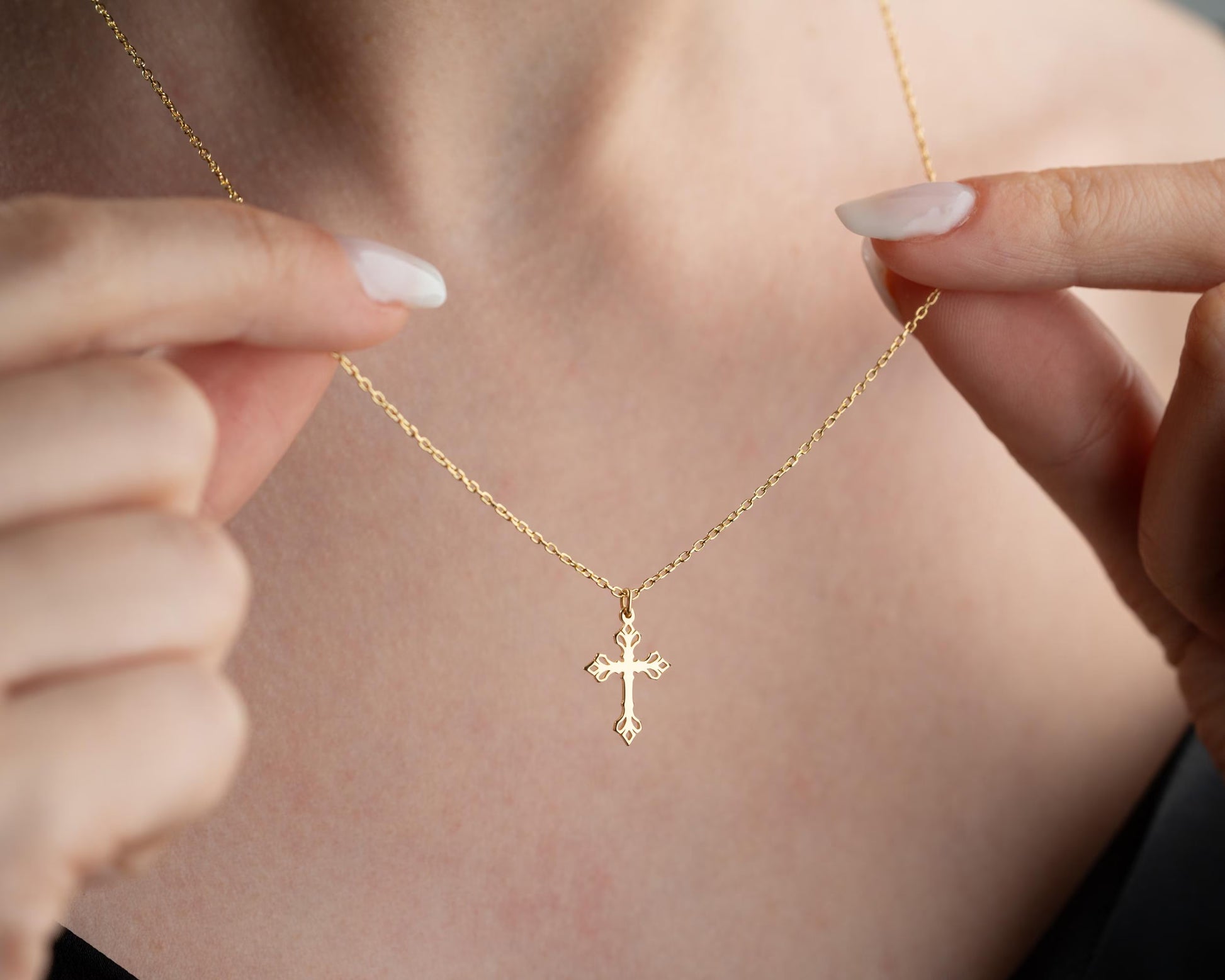 925 Sterling Silver Cross Necklace for Women