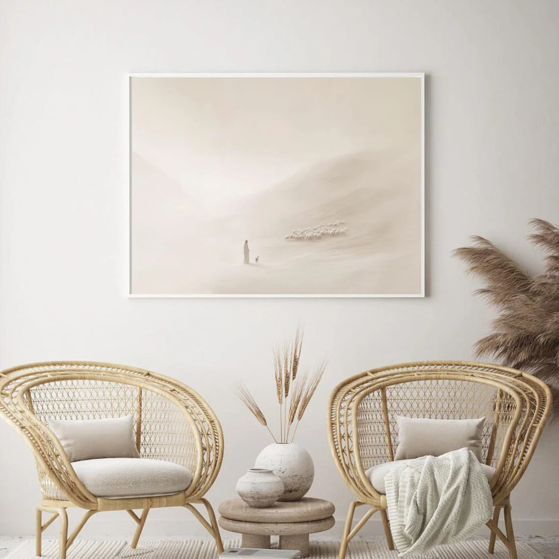 Faithful Shepherd Canvas Art Jesus Leaves 99 No Frame