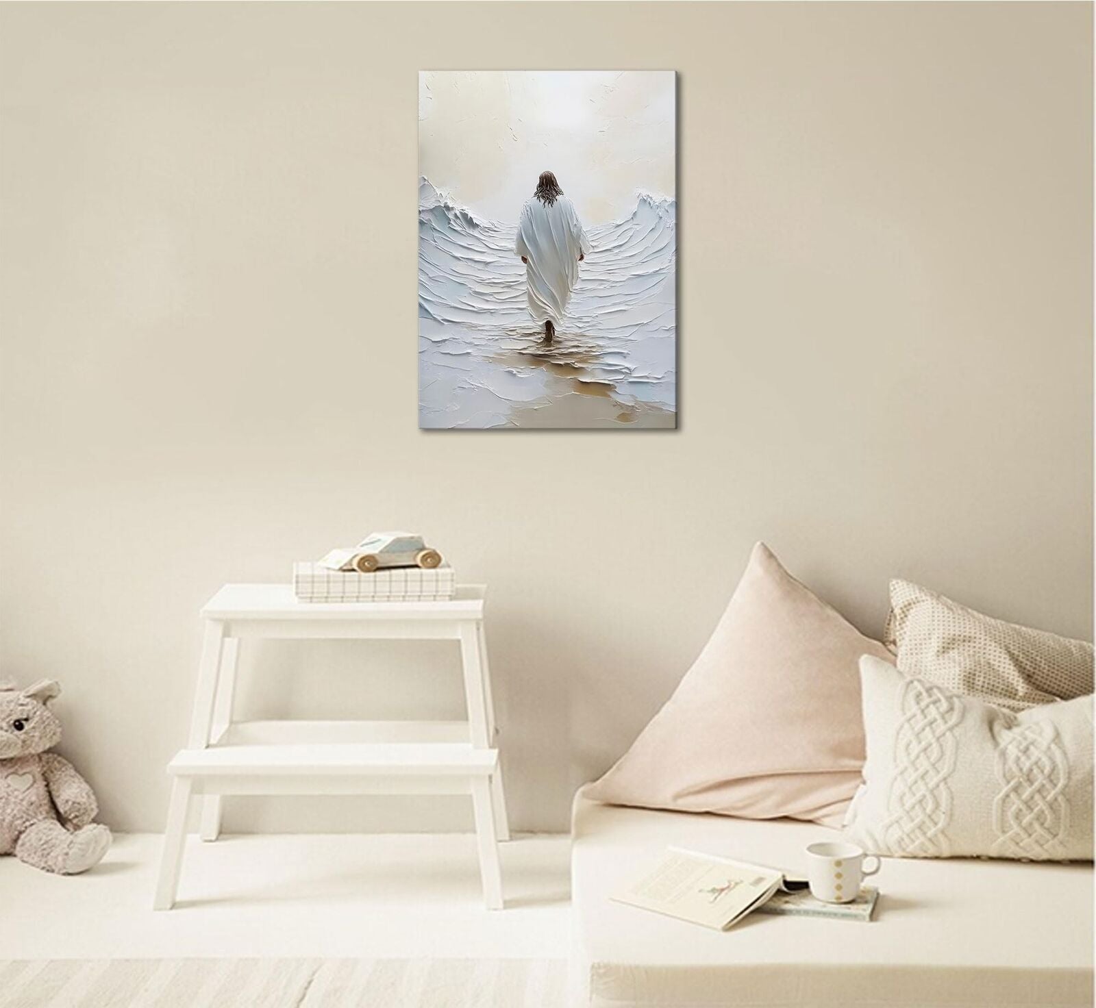 Jesus Walking on Water Canvas Wall Art 