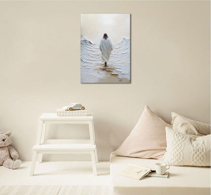 Jesus Walking on Water Canvas Wall Art 
