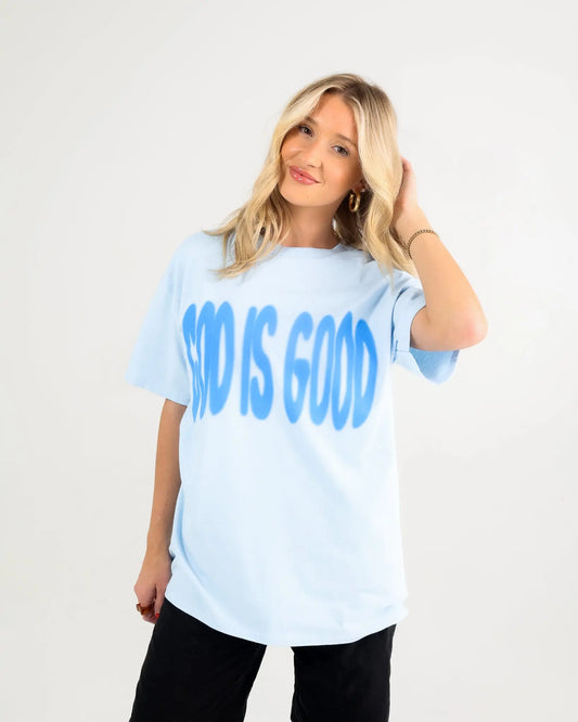 Light Blue 'God Is Good' Tee || Limited Edition Colorway