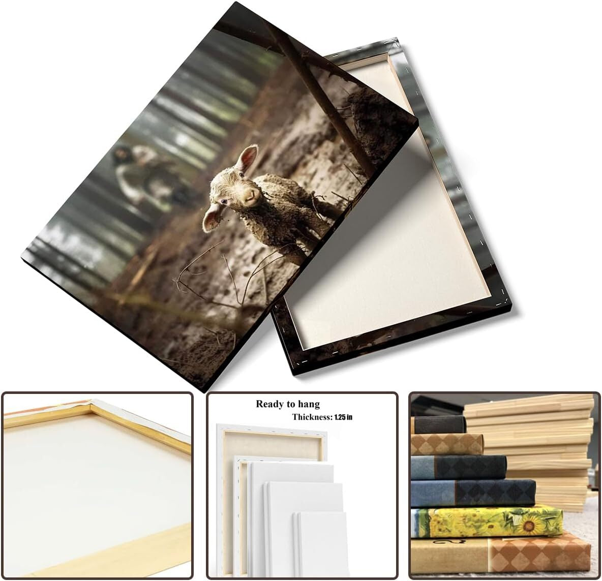 Jesus and Lamb Canvas Wall Art