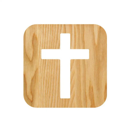 Led Light Christian Wooden Cross 