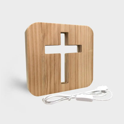 Led Light Christian Wooden Cross 