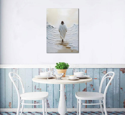 Jesus Walking on Water Canvas Wall Art 