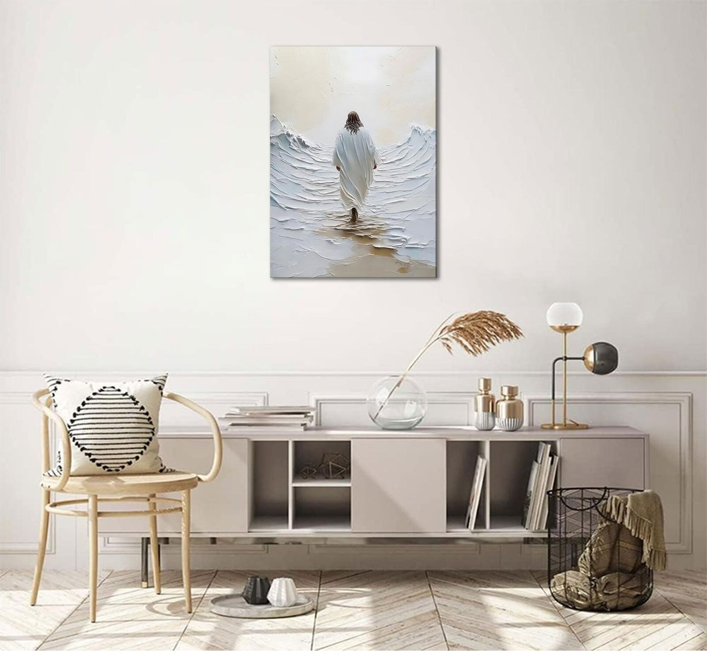 Jesus Walking on Water Canvas Wall Art 