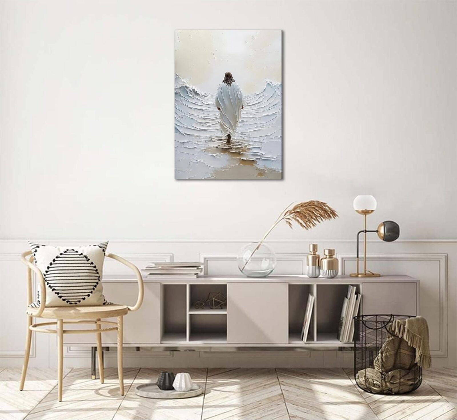 Jesus Walking on Water Canvas Wall Art 