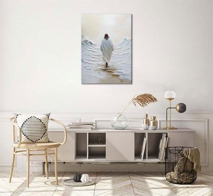 Jesus Walking on Water Canvas Wall Art 