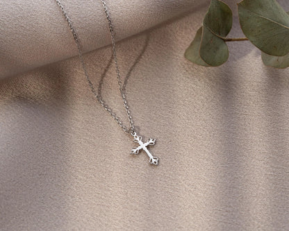 925 Sterling Silver Cross Necklace for Women