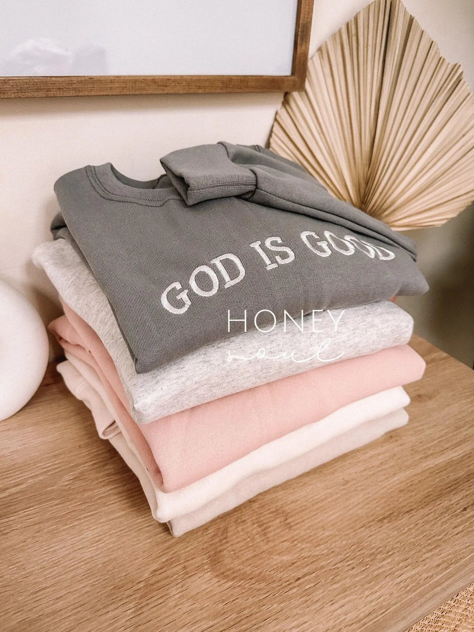 Embroidered GOD IS GOOD Sweatshirt | Christian Crewneck | Christian Sweatshirt | Faith Sweatshirt | Embroidered Crewneck