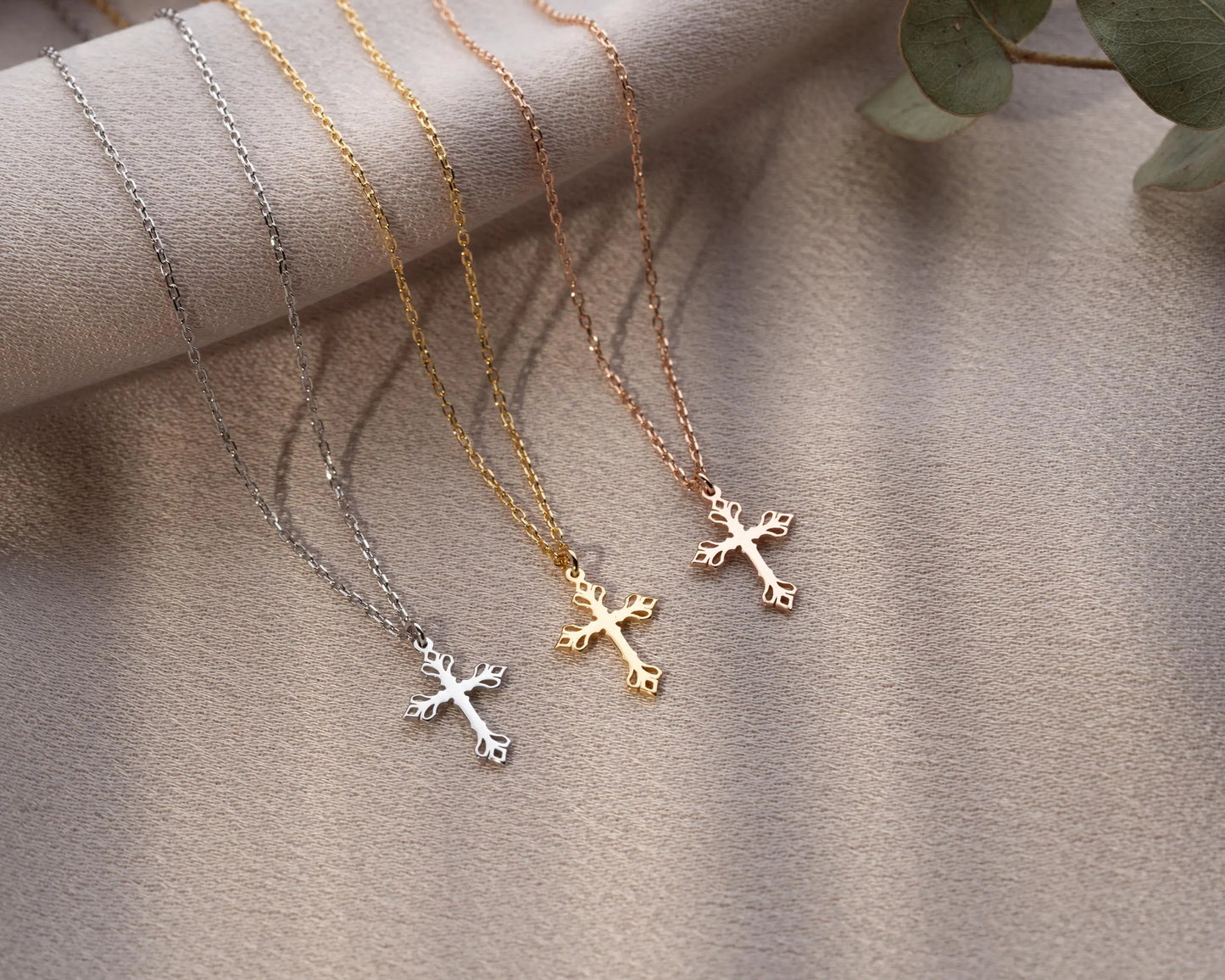 925 Sterling Silver Cross Necklace for Women