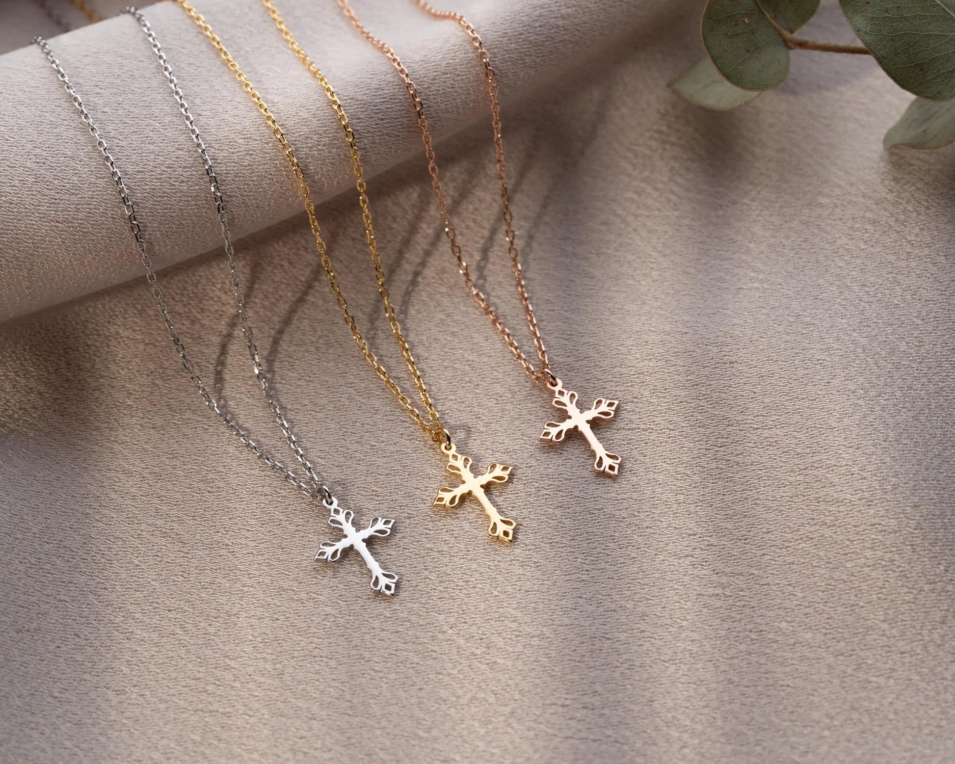 925 Sterling Silver Cross Necklace for Women