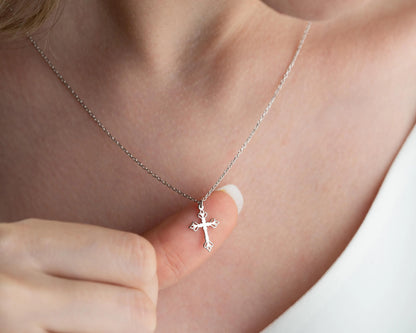 925 Sterling Silver Cross Necklace for Women