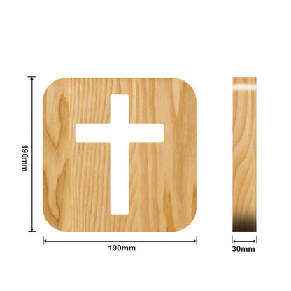 Led Light Christian Wooden Cross 