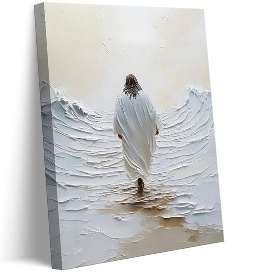Jesus Walking on Water Canvas Wall Art 