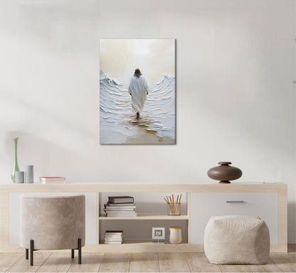 Jesus Walking on Water Canvas Wall Art 