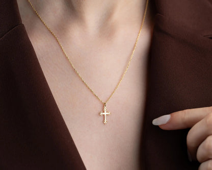 925 Sterling Silver Cross Necklace for Women